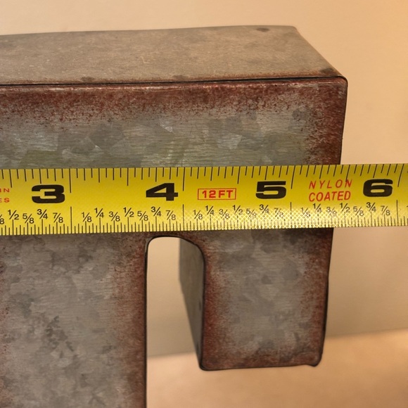 Rustic Metal Letter T Decor - Picture 3 of 5